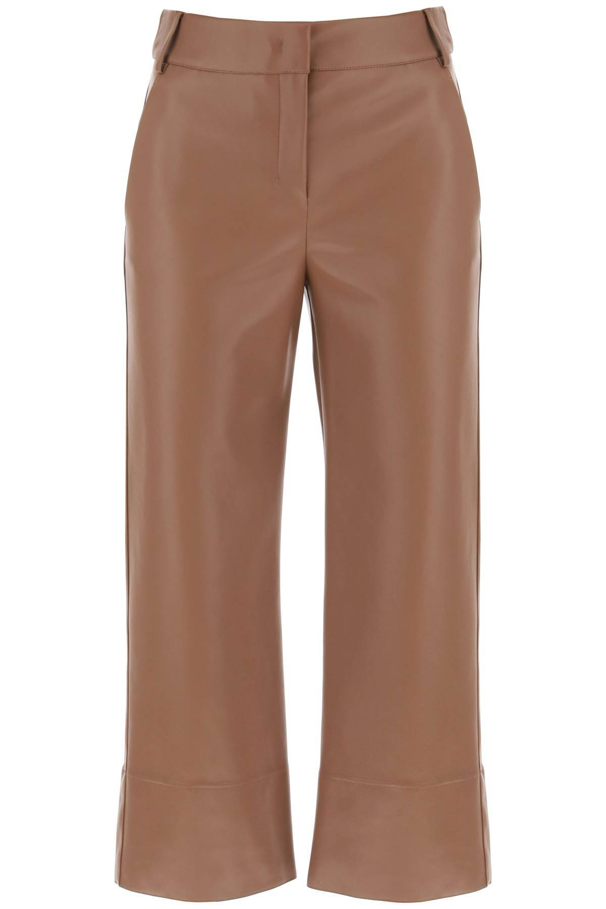 's Max Mara Soprano Faux-leather Trousers In Brown