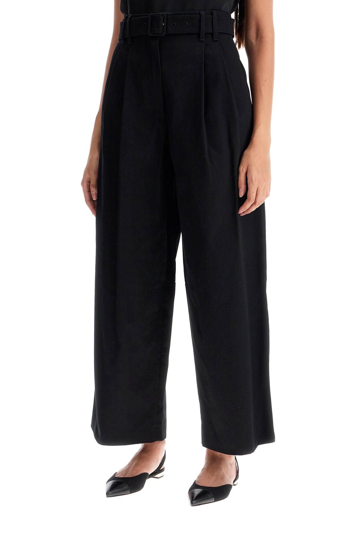 Shop 's Max Mara Wide Gabardine Trousers With In Black