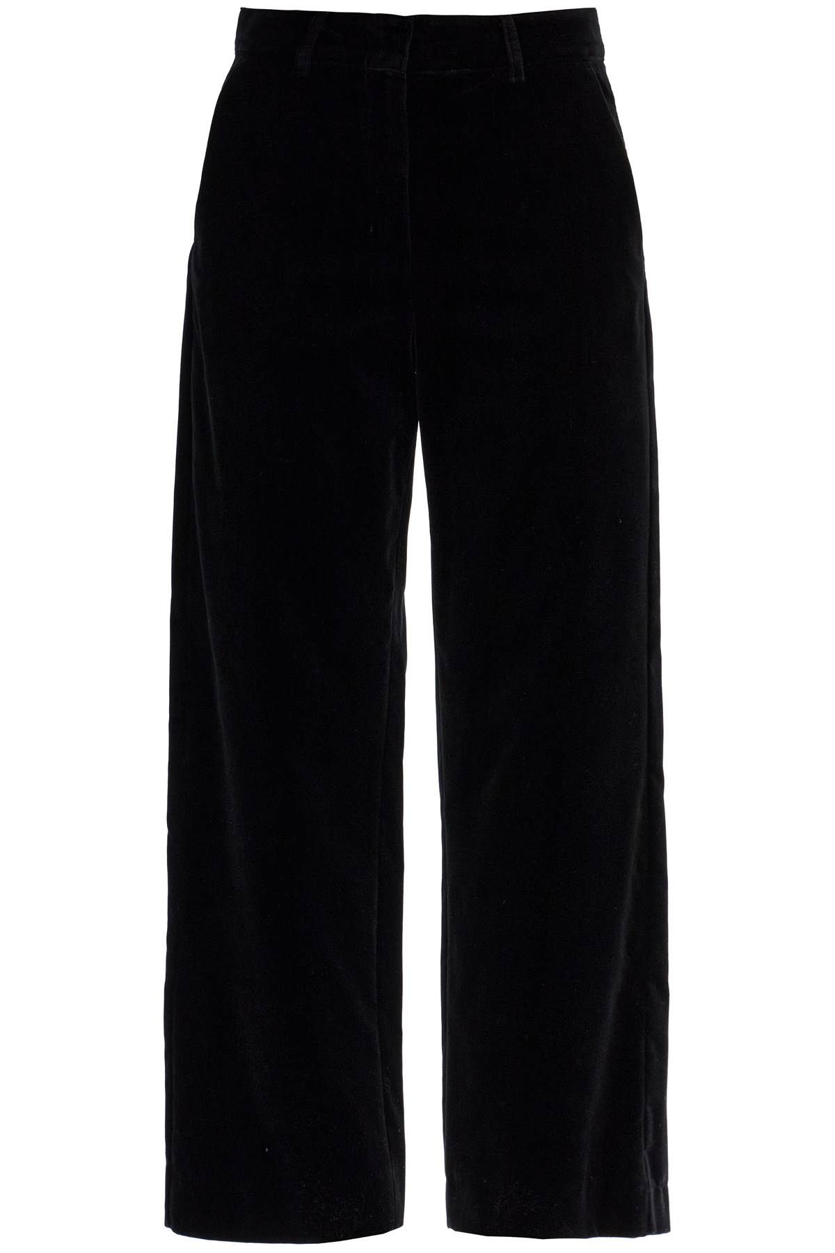 Shop 's Max Mara 'cropped Velvet Pants In 's In Black