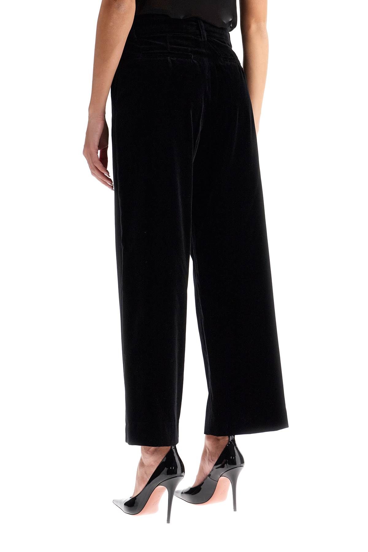 Shop 's Max Mara 'cropped Velvet Pants In 's In Black