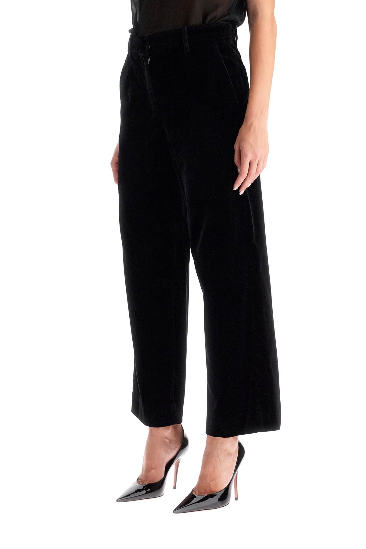 Shop 's Max Mara 'cropped Velvet Pants In 's In Black