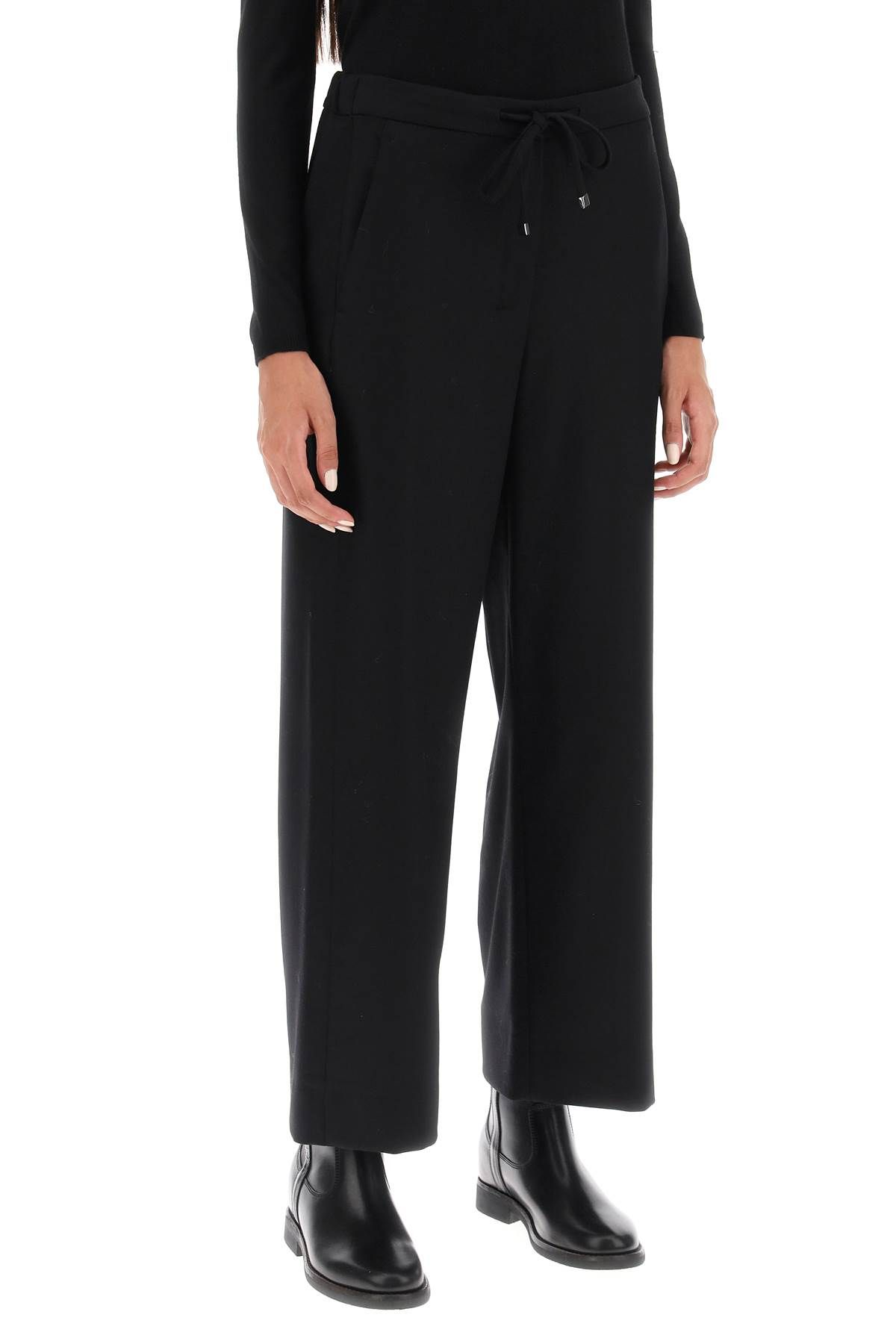 Shop 's Max Mara 'floria' Cropped Pants In Black