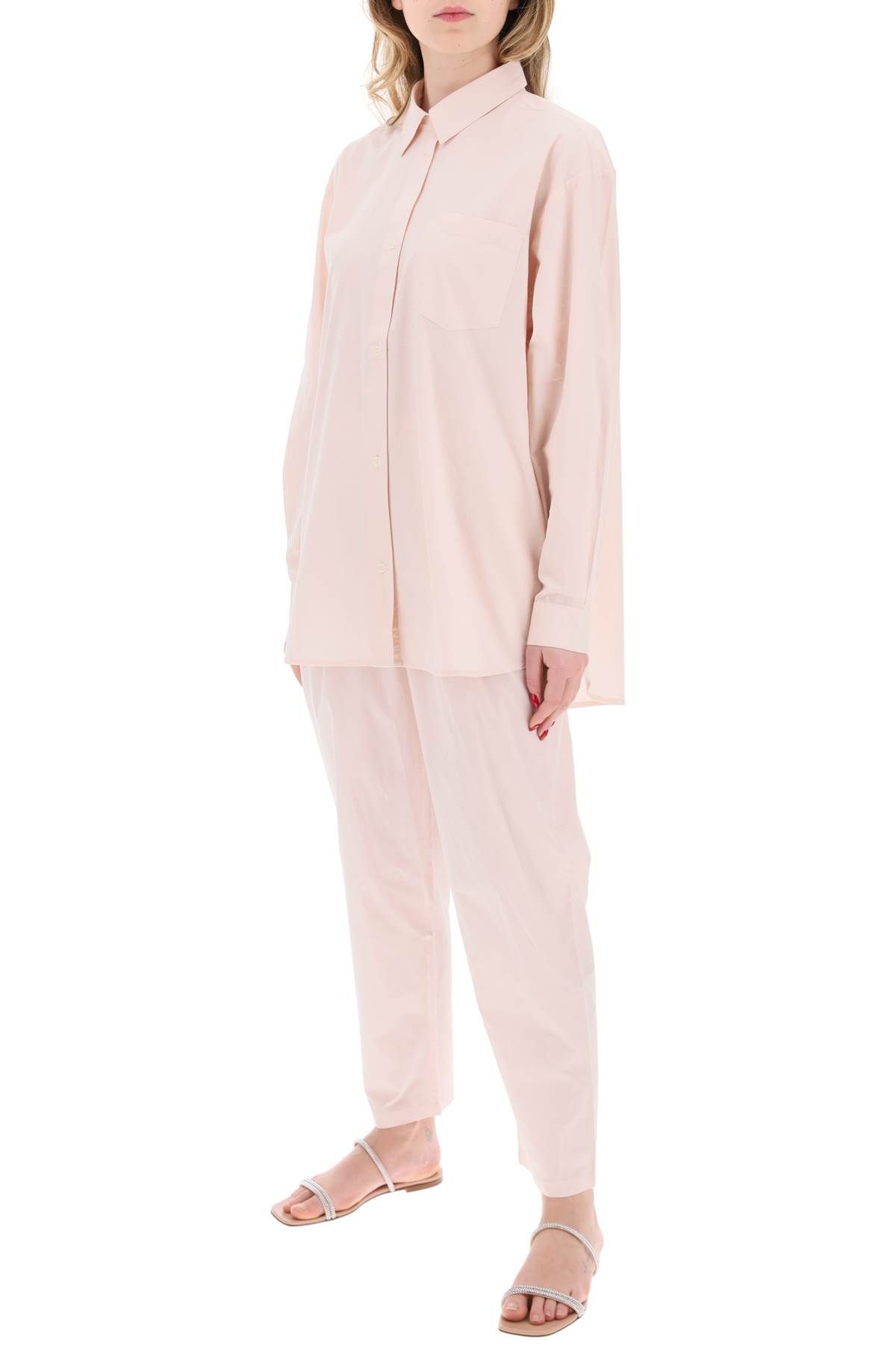 Shop Skall Studio Organic Cotton Edgar Pants In Italian In Pink