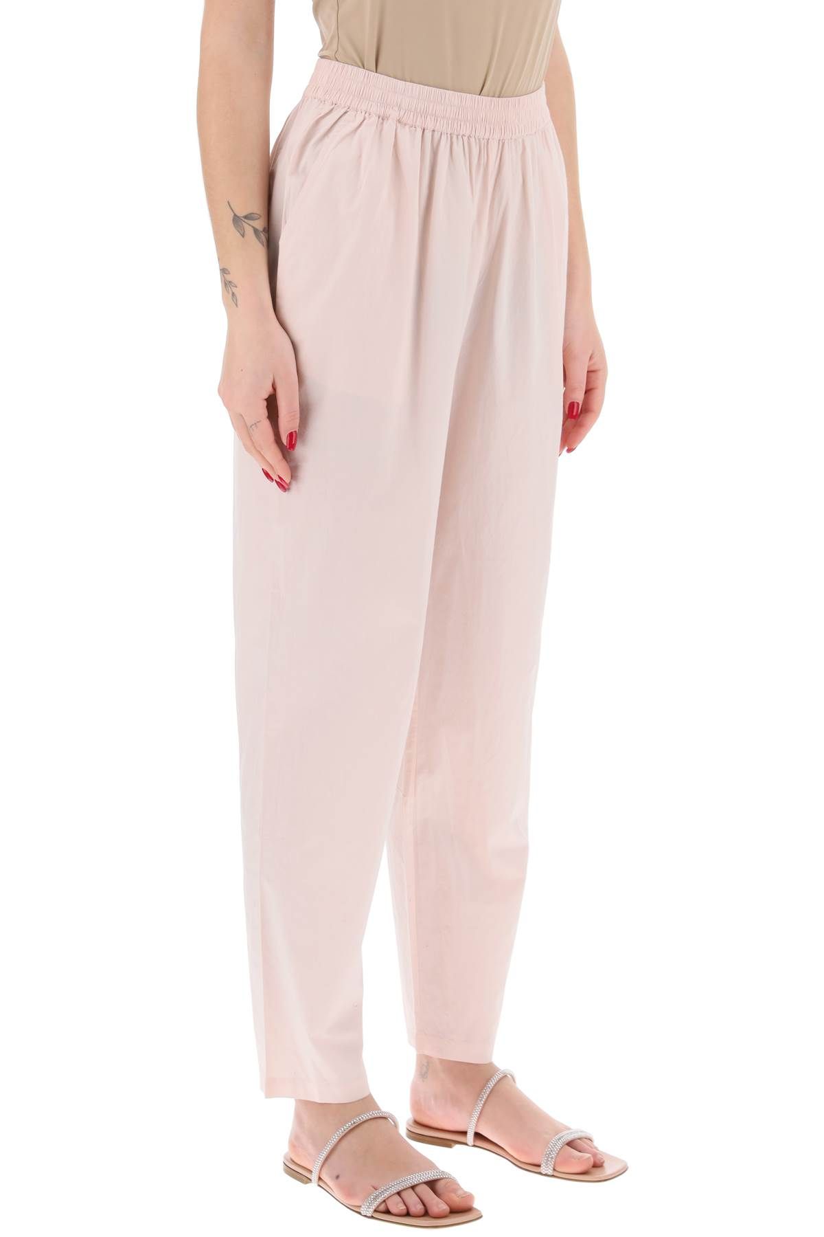 Shop Skall Studio Organic Cotton Edgar Pants In Italian In Pink