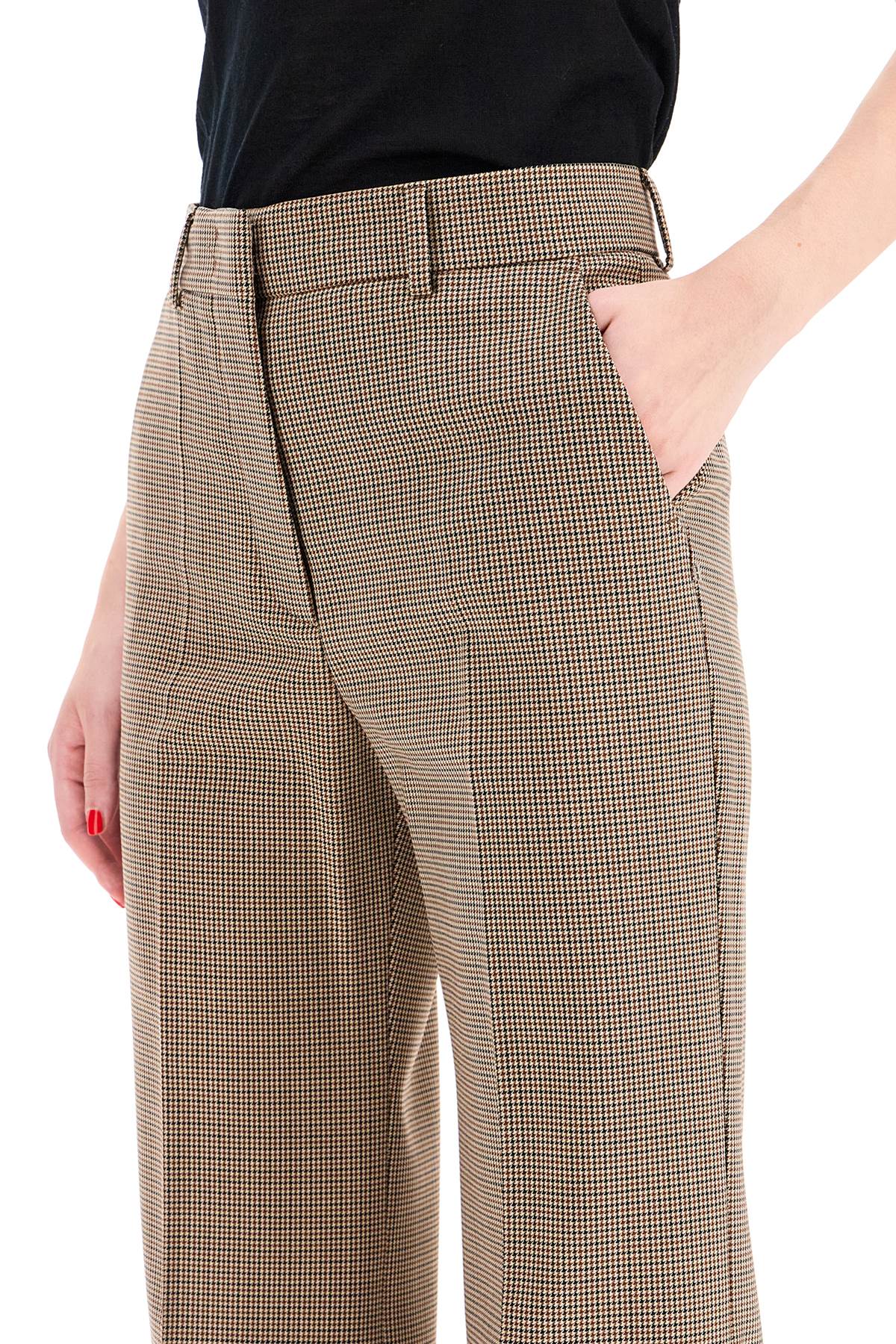 Shop Sportmax 'teso' Flared Pants In Pied De In Beige