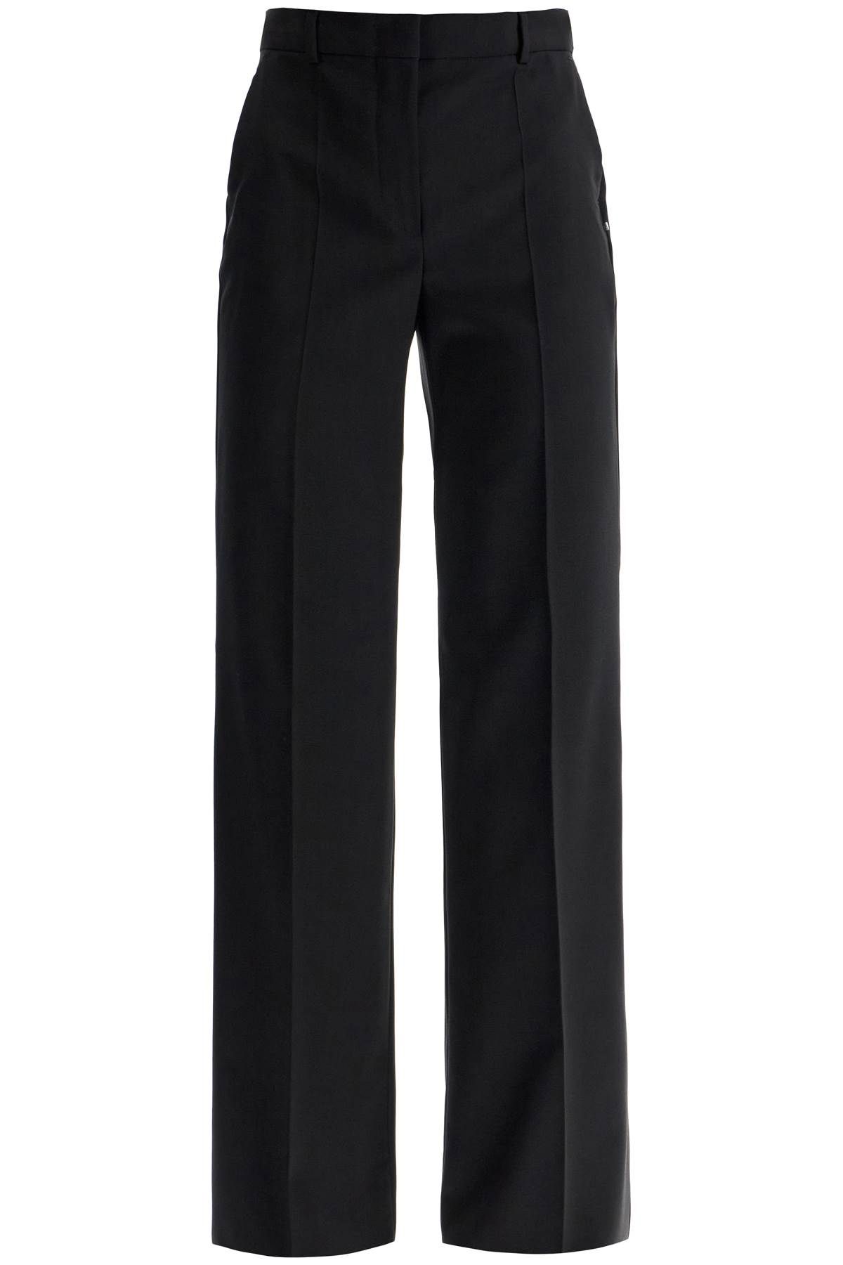 SPORTMAX FLARED WOOL STRETCH PANTS 