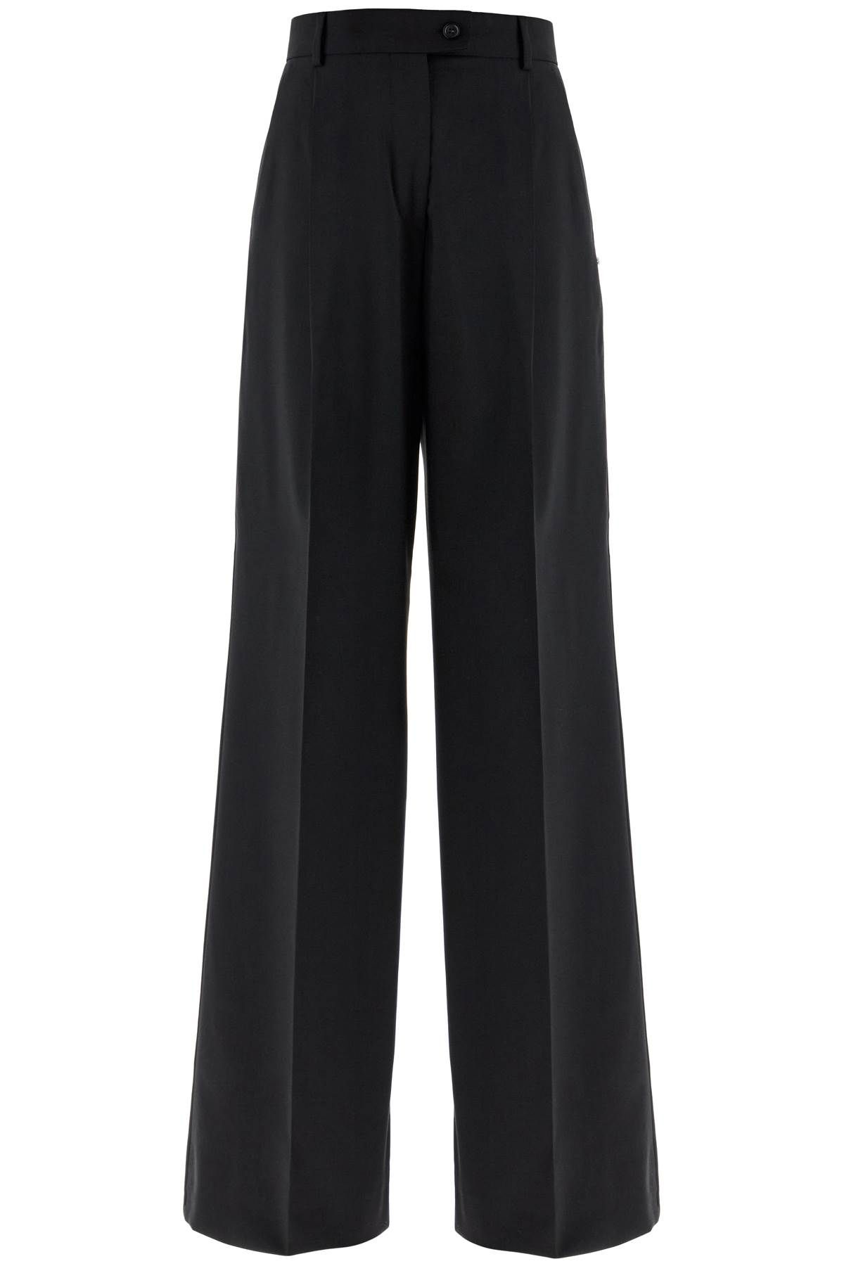 Shop Sportmax Stretch Wool Sailing Pants In Black