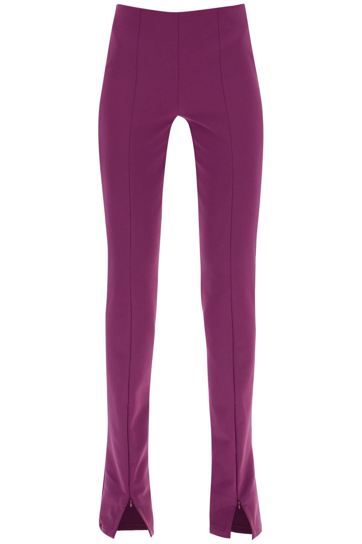Shop Sportmax 'torre' Pants With Slits In Purple