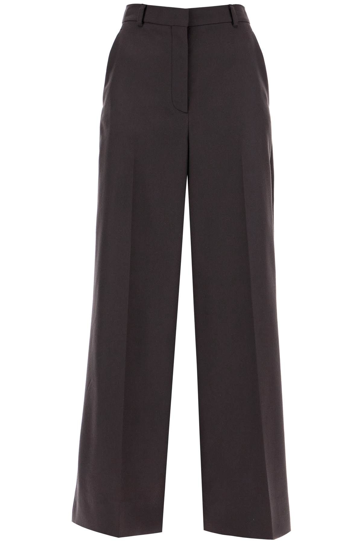 Shop Stella Mccartney Flannel Flared Pants For In Brown