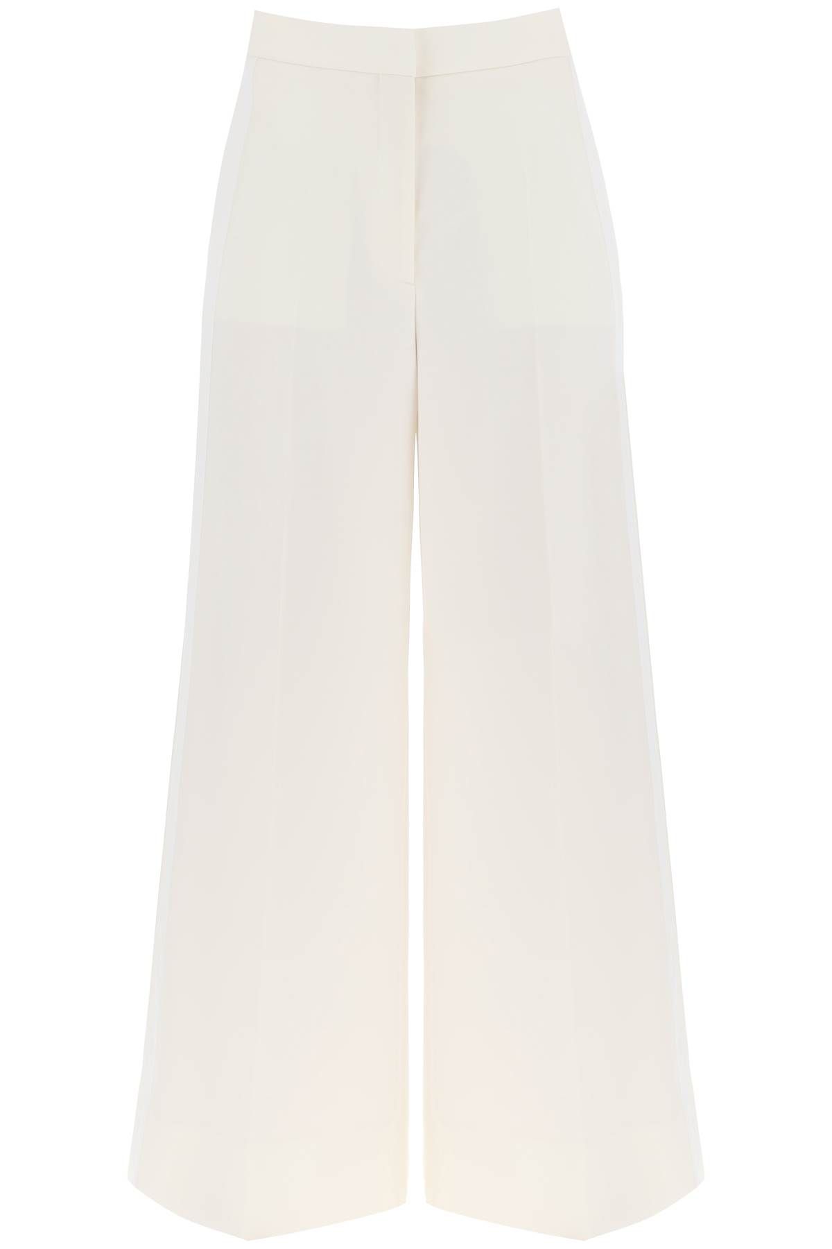 Shop Stella Mccartney Tailored Wool Trousers In White,neutro