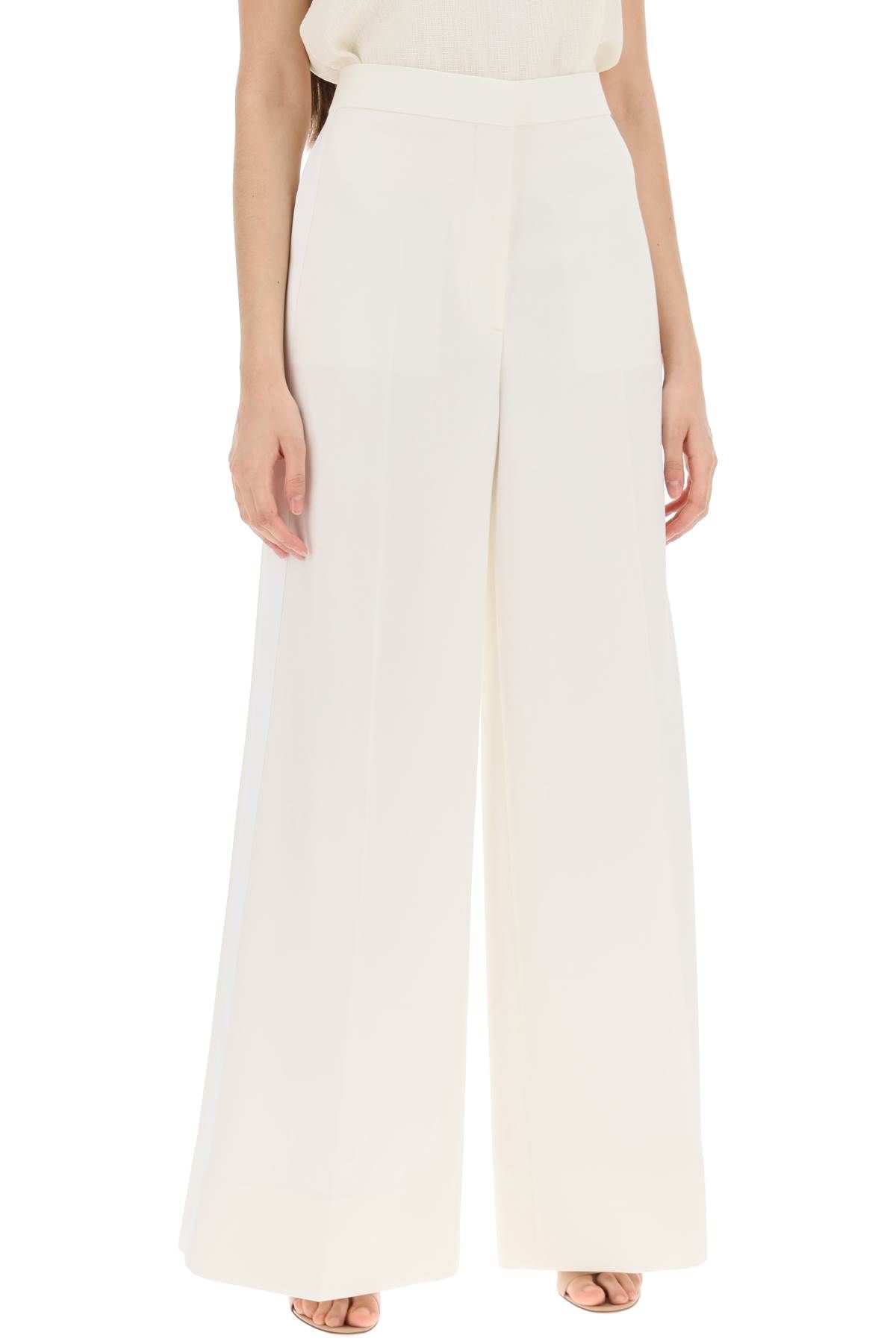 Shop Stella Mccartney Tailored Wool Trousers In White,neutro