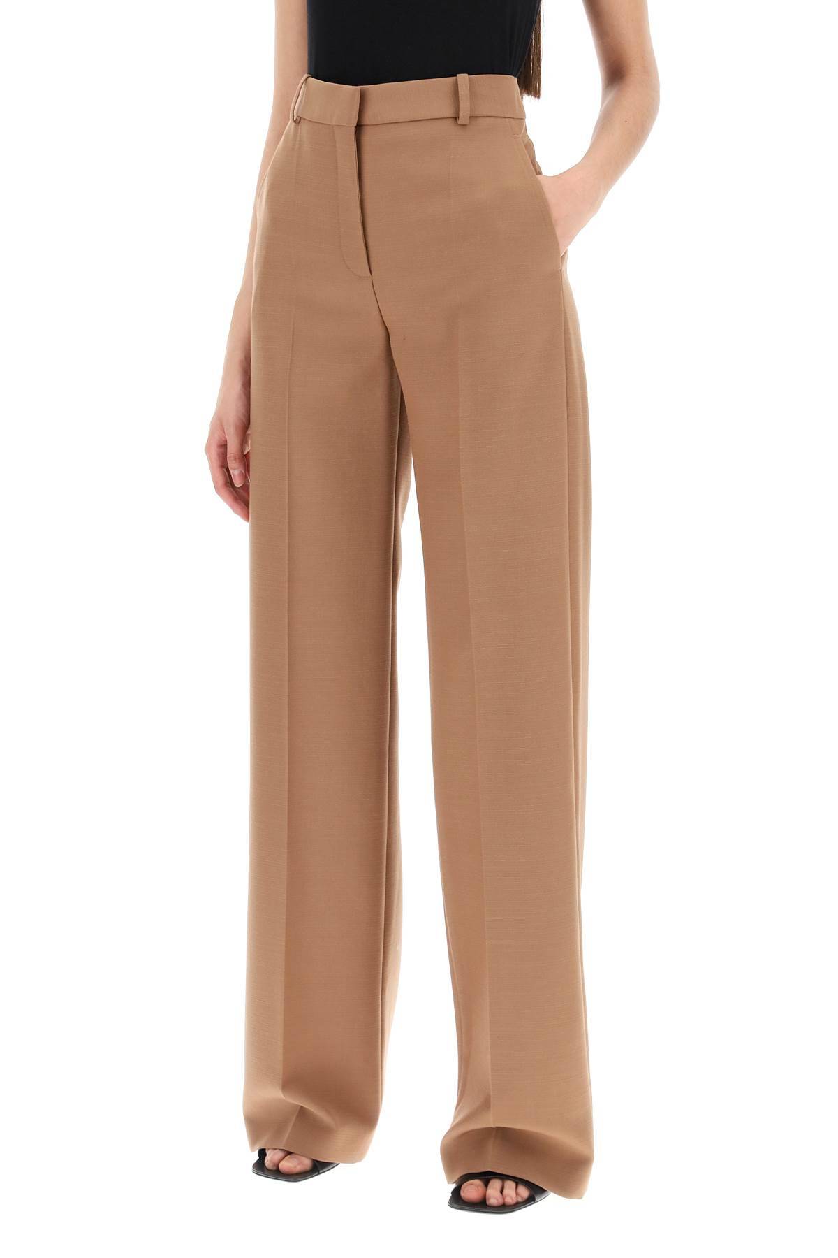 Shop Stella Mccartney Straight Wool Trousers For Men. In Brown