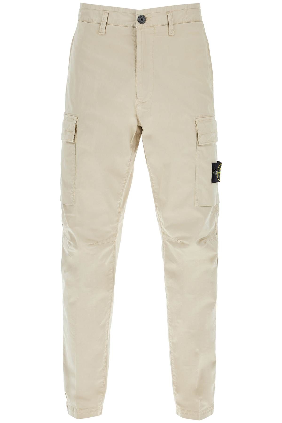 Shop Stone Island Cargo Twill Stretch-tc Pants In Beige