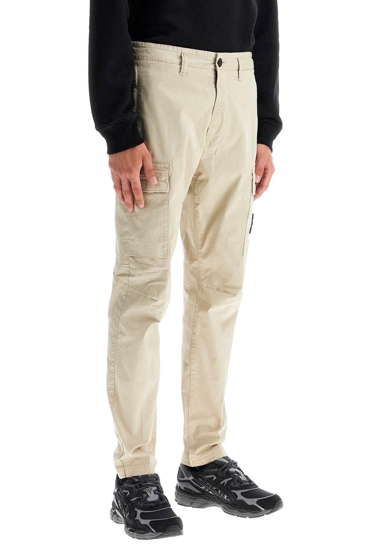 Shop Stone Island Cargo Twill Stretch-tc Pants In Beige