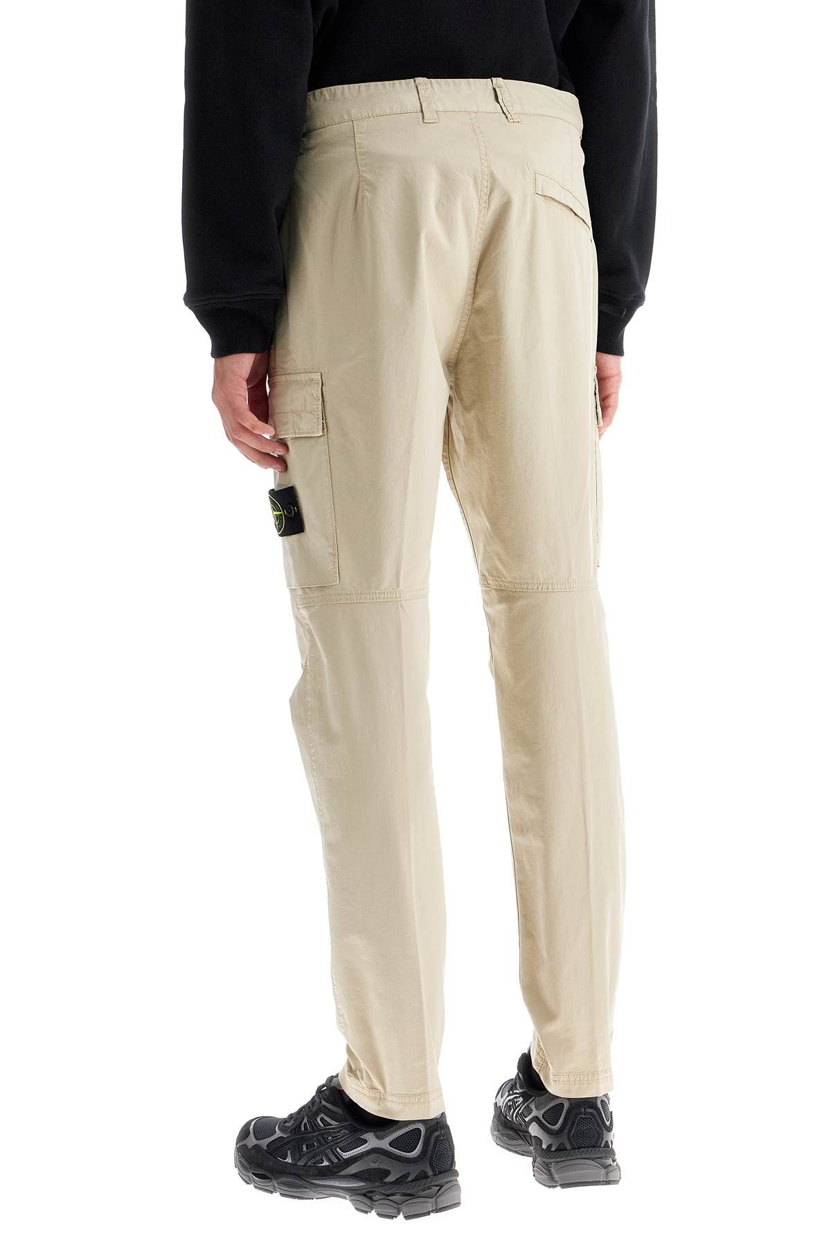 Shop Stone Island Cargo Twill Stretch-tc Pants In Beige