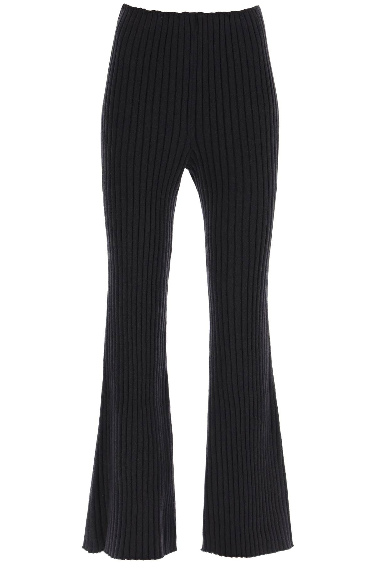 Shop The Row 'bija' Ribbed Cashmere Pants In Blue