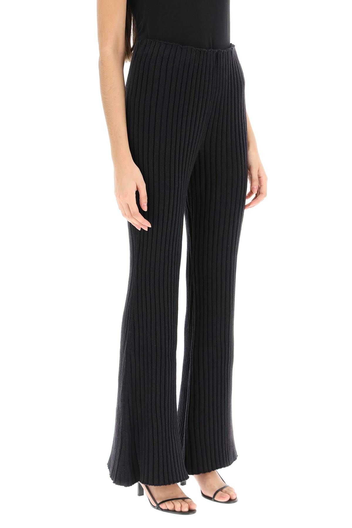 Shop The Row 'bija' Ribbed Cashmere Pants In Blue