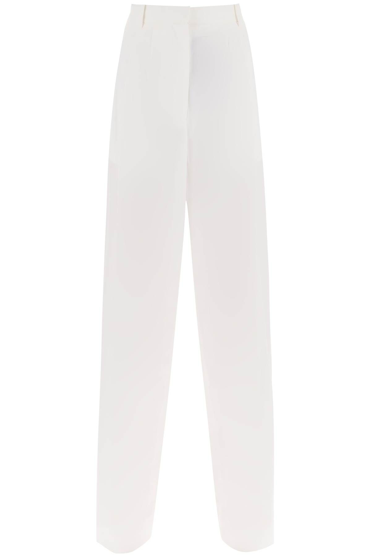 The Row 'bufus' Trousers In Cotton Poplin In White