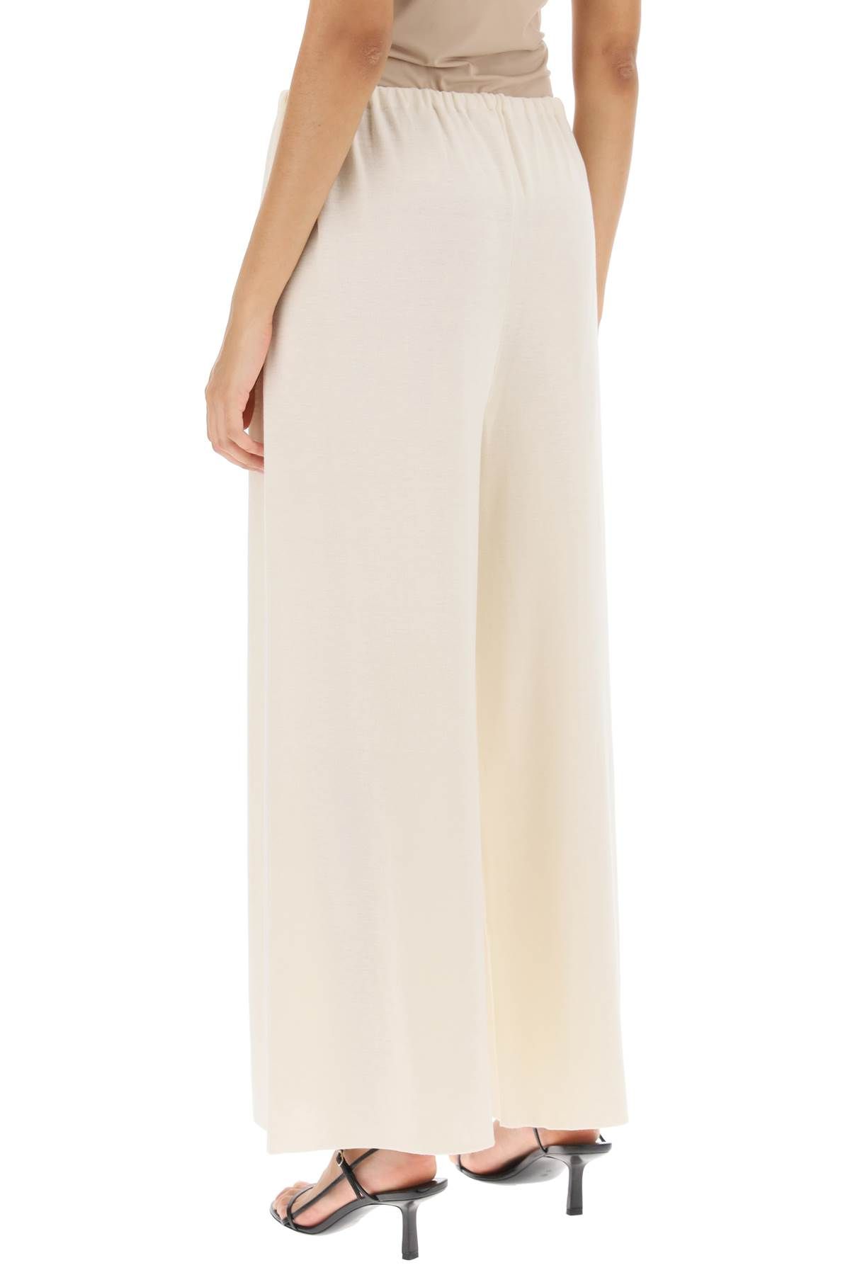 Shop The Row Delphine Knitted Silk-and-cotton Pants In White