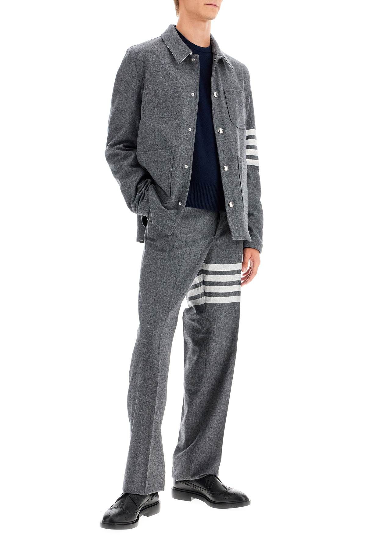 Shop Thom Browne Re  Pants With In Grey