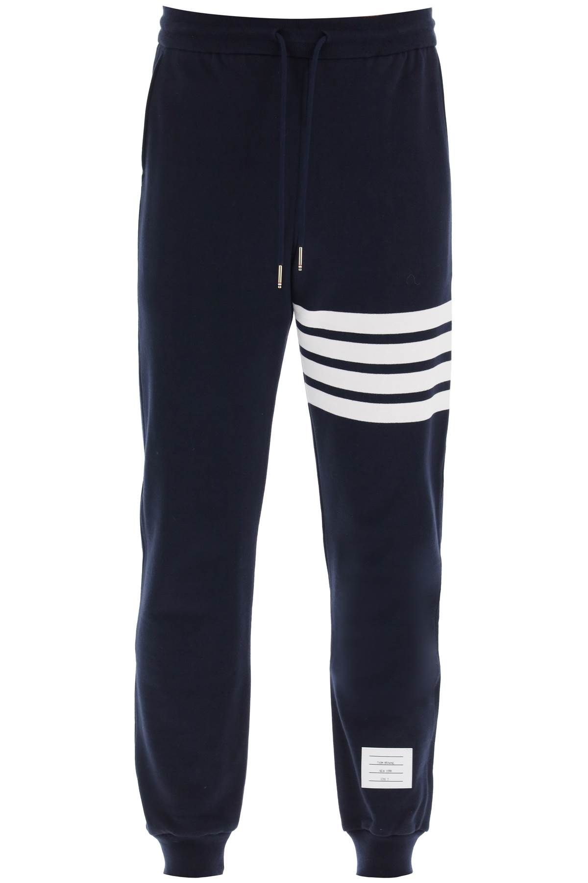 Shop Thom Browne 4-bar Sweatpants In Blue