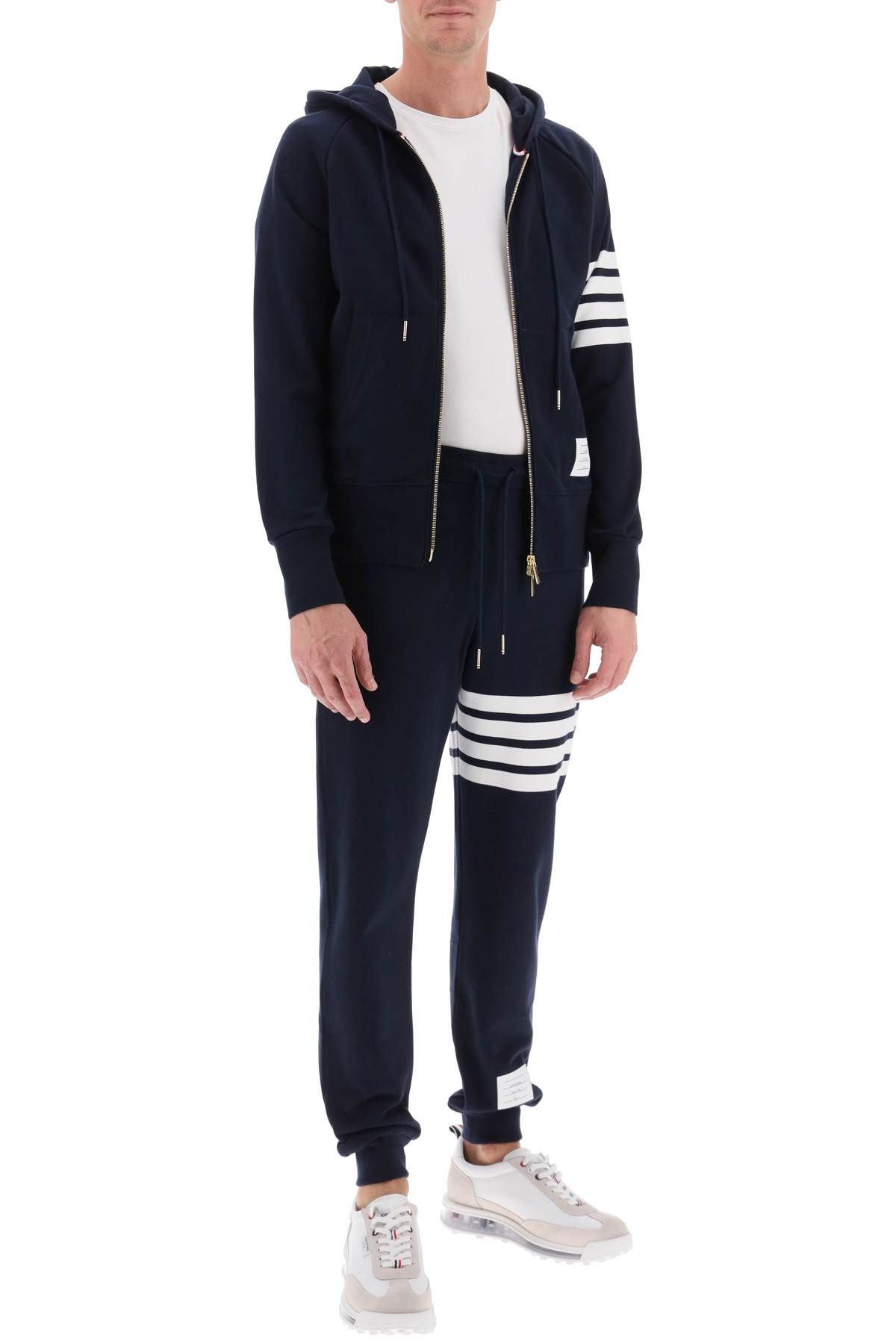 Shop Thom Browne 4-bar Sweatpants In Blue