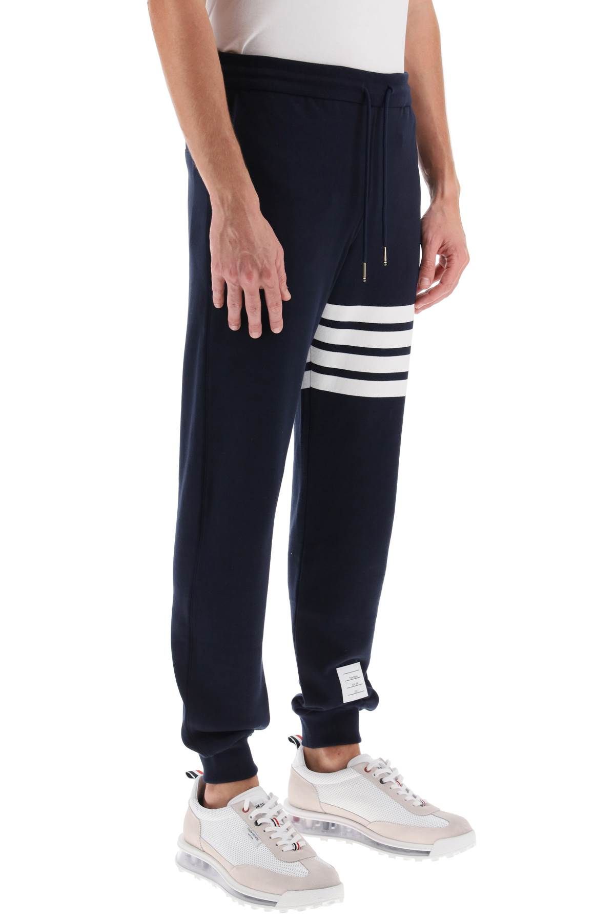 Shop Thom Browne 4-bar Sweatpants In Blue