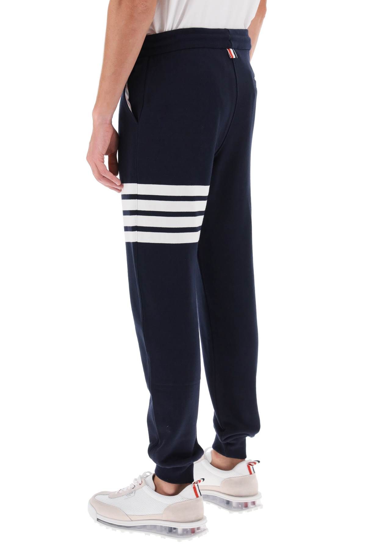 Shop Thom Browne 4-bar Sweatpants In Blue