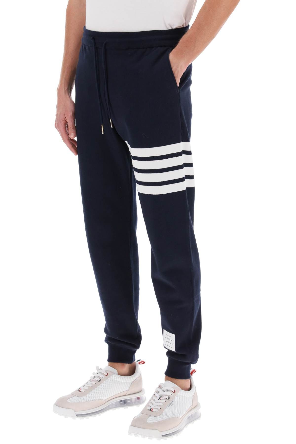 Shop Thom Browne 4-bar Sweatpants In Blue