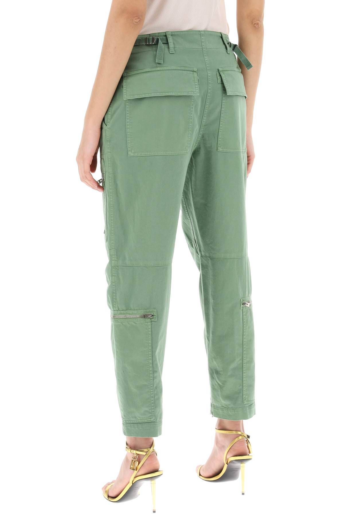 Shop Tom Ford Tapered Cargo Pants In Green