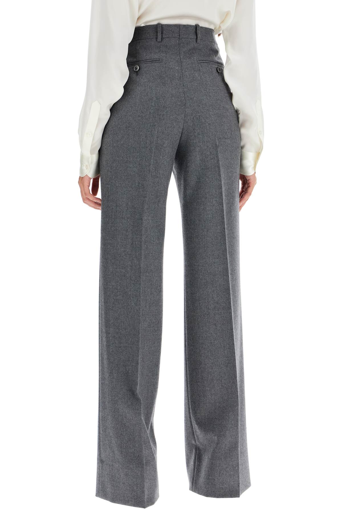 Shop Tom Ford Flannel Bootcut Pants In In Grey