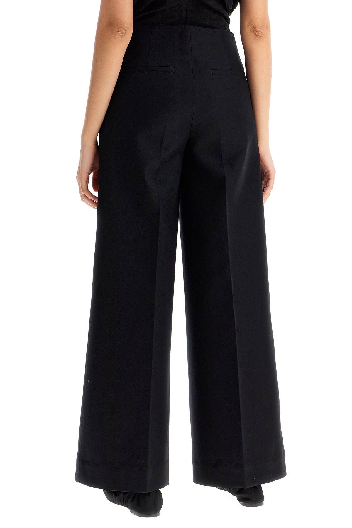 Shop Totême Zip-front Wide Trousers In Black