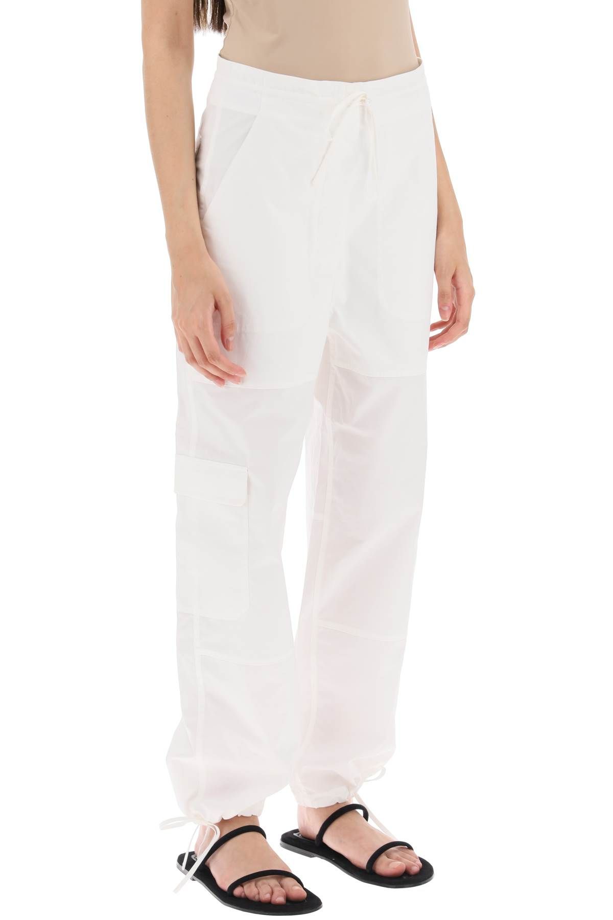 Shop Totême Cotton Cargo Pants In White