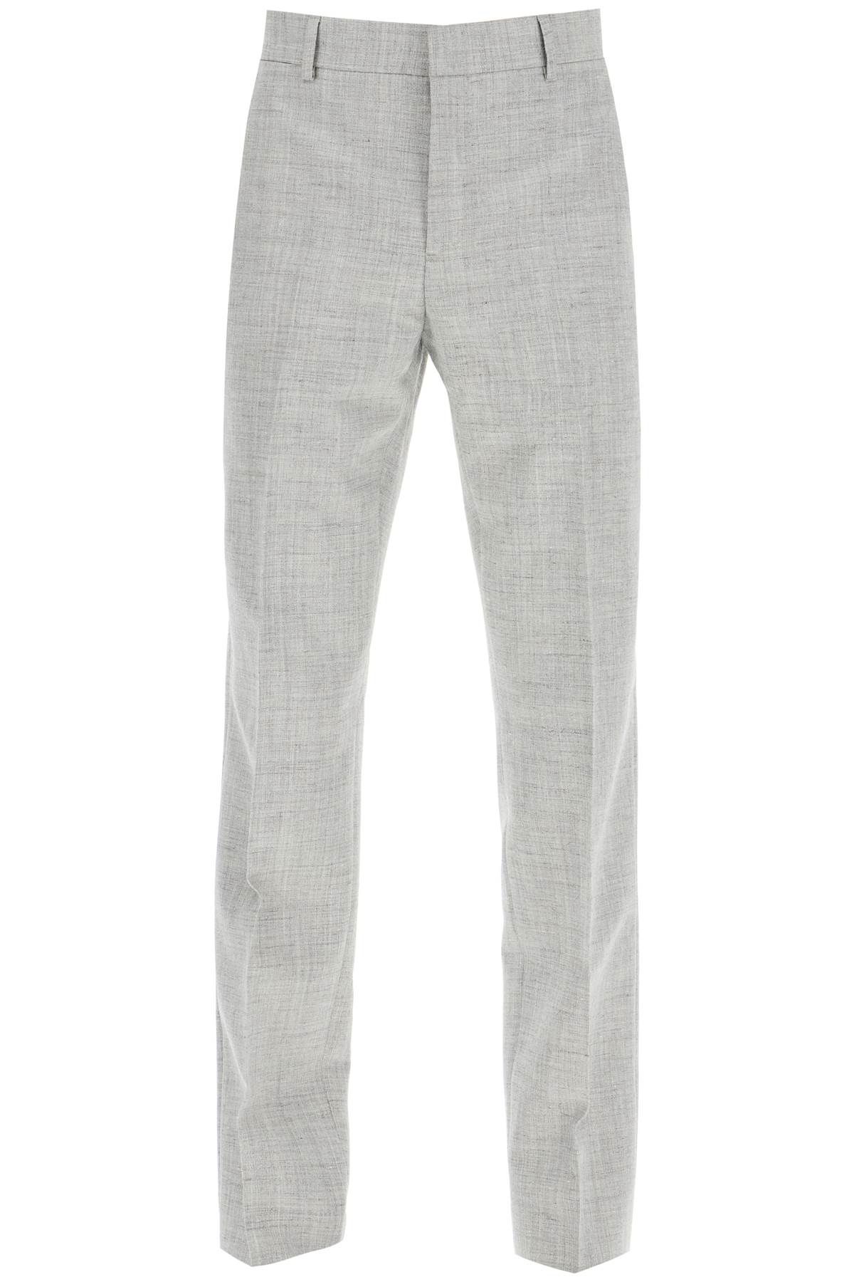 Shop Versace Tailoring Cigarette Pants In Grey