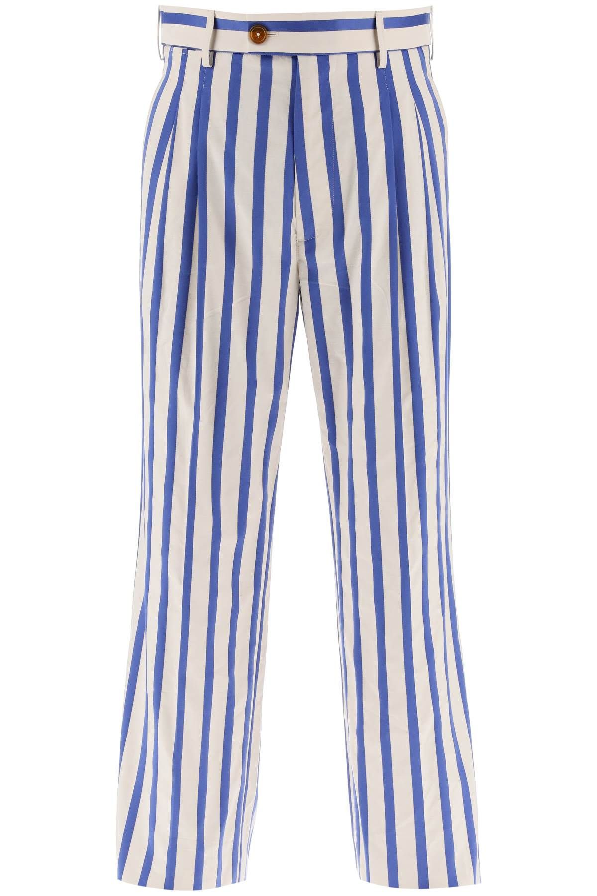 Shop Vivienne Westwood Organic Cotton Raf Bum Pants In White,blue