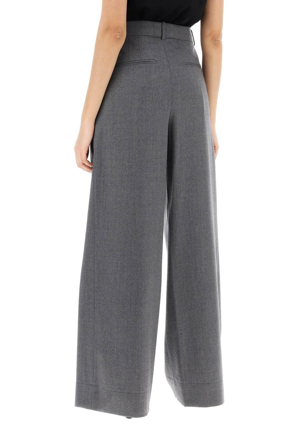 Shop Wardrobe.nyc Wide Leg Flannel Trousers For Men Or In Grey