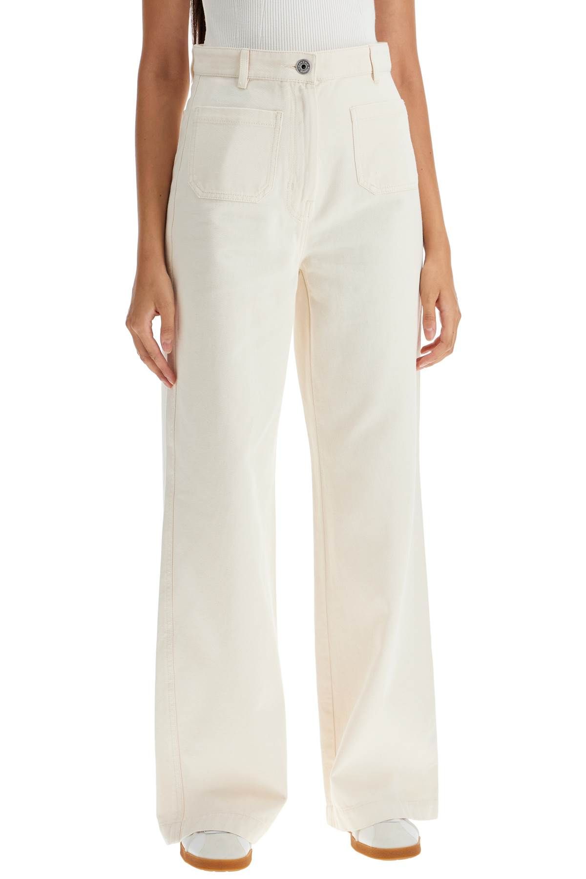 Shop Weekend Max Mara Wide Leg Pants In White