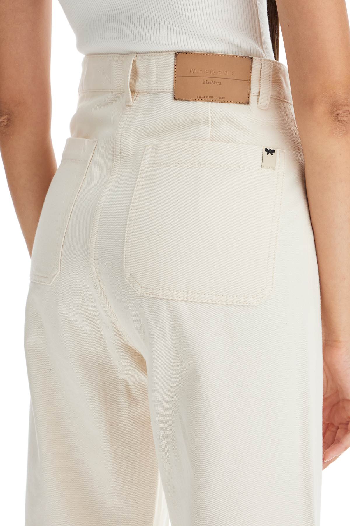 Shop Weekend Max Mara Wide Leg Pants In White