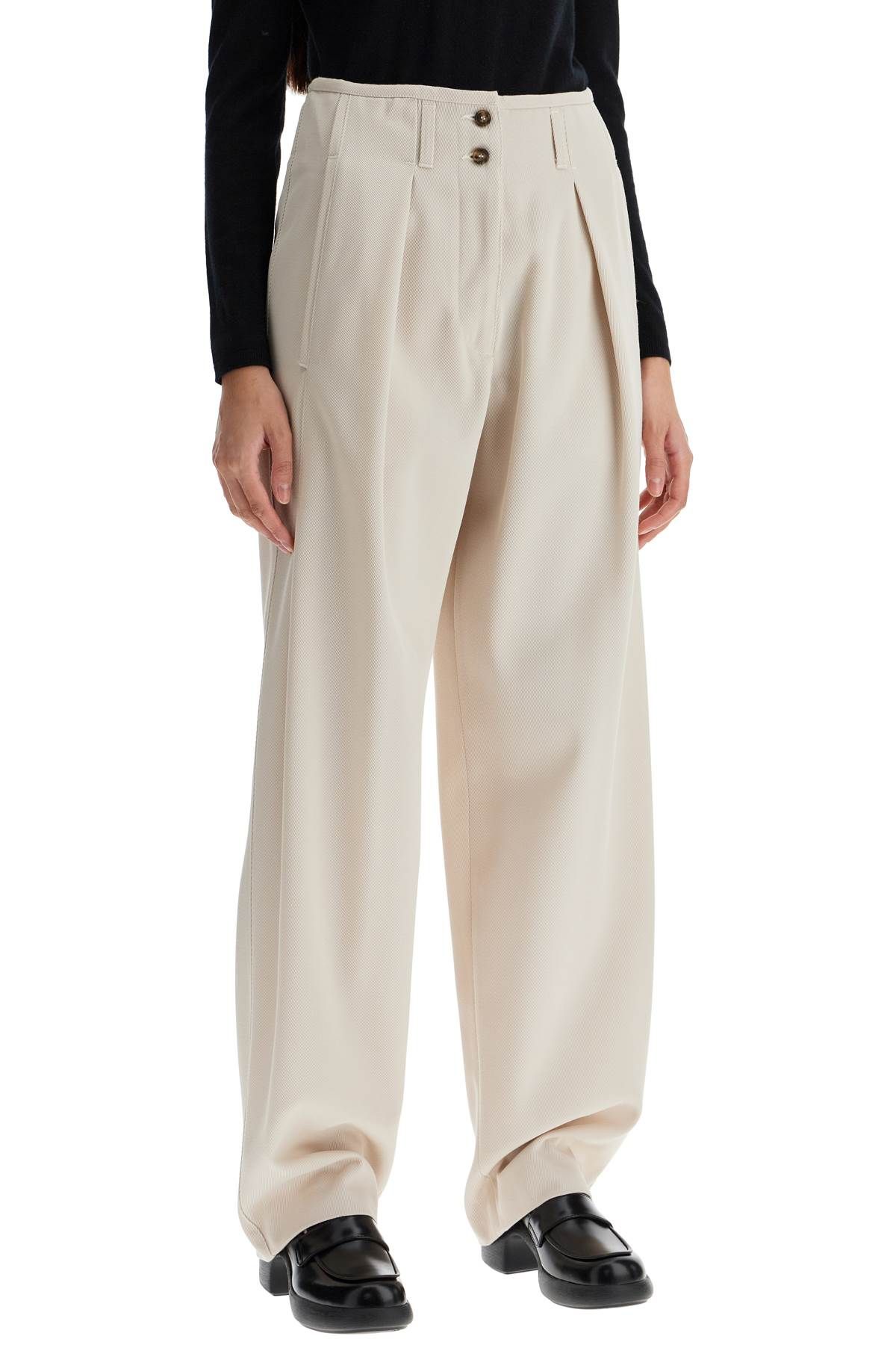 Shop Weekend Max Mara Wide Dingey Trous In Beige