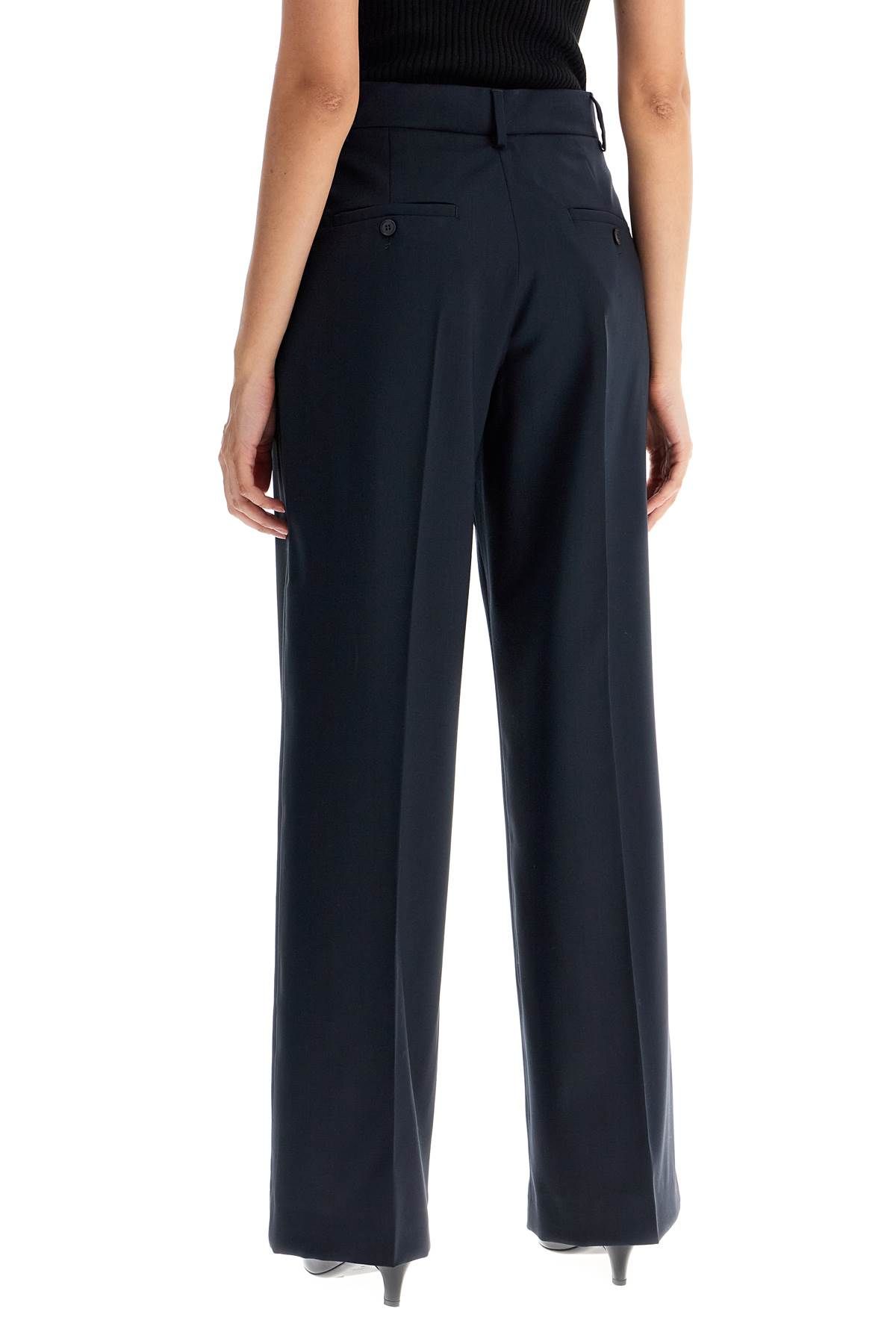 Shop Weekend Max Mara Wool Palazzo Trousers In Blue