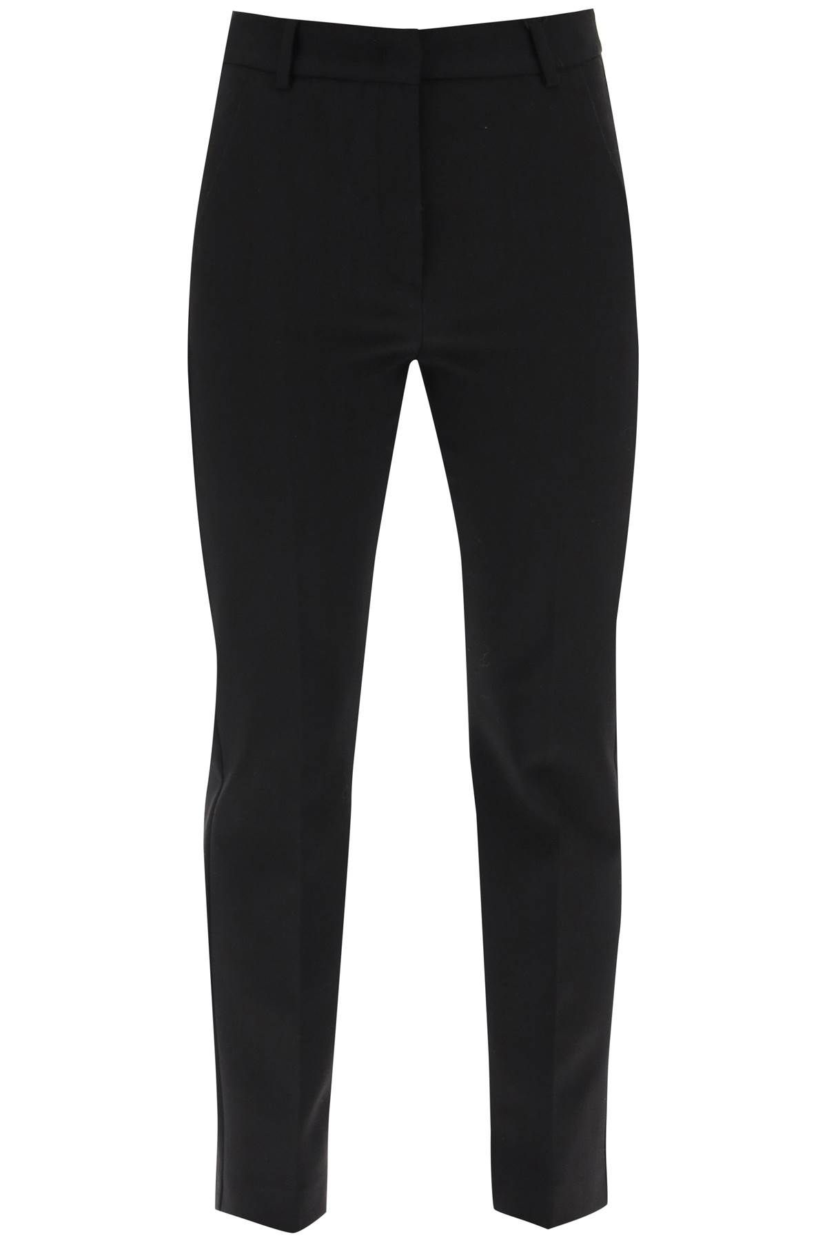 Shop Weekend Max Mara 'patata' Cropped Pants In Twill In Black