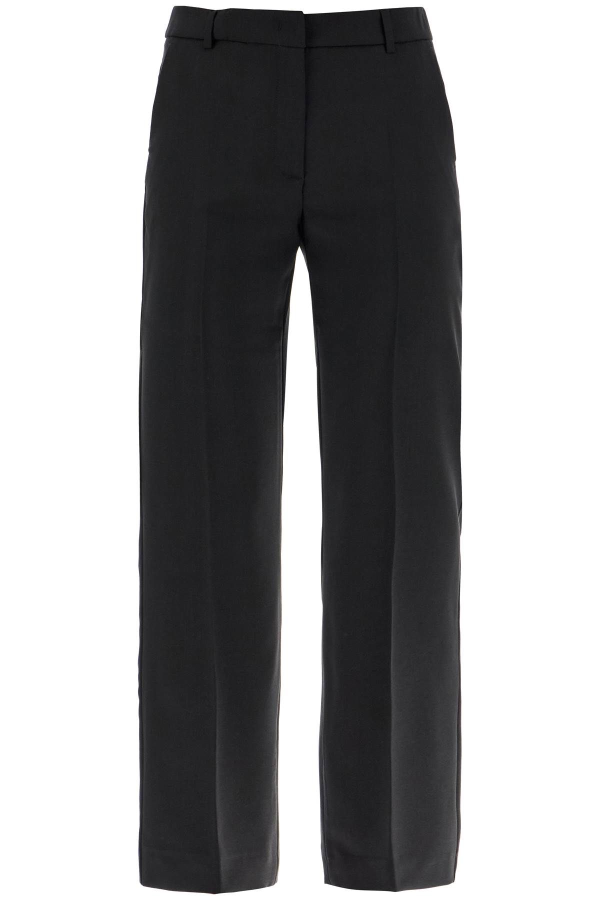 Shop Weekend Max Mara Wool Cigarette Pants In Black