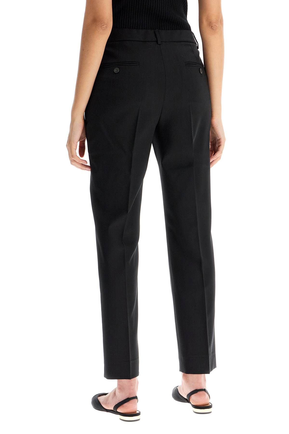 Shop Weekend Max Mara Wool Cigarette Pants In Black