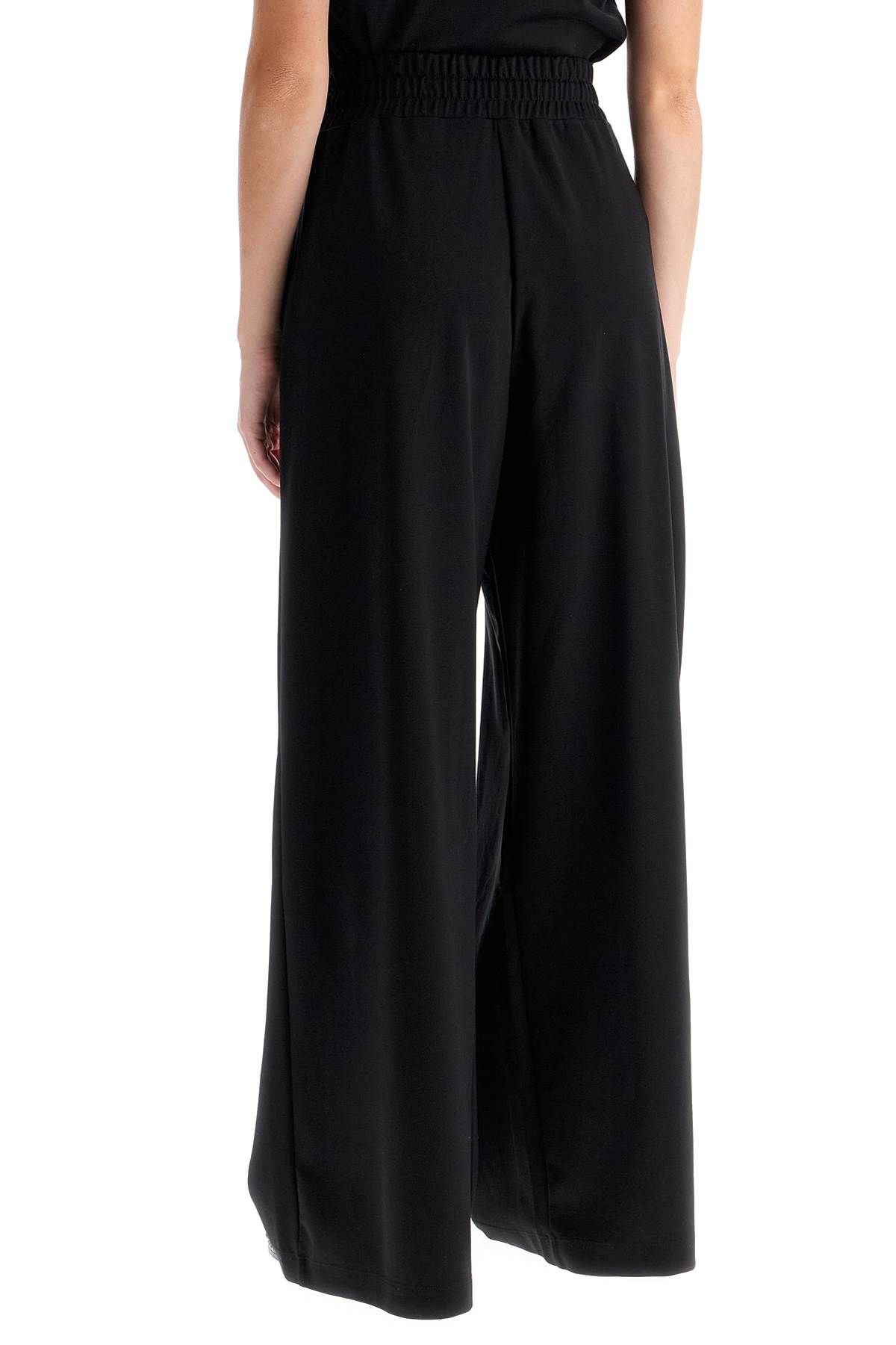 Shop Weekend Max Mara Wide Jersey Pants For Comfortable Fit In Black