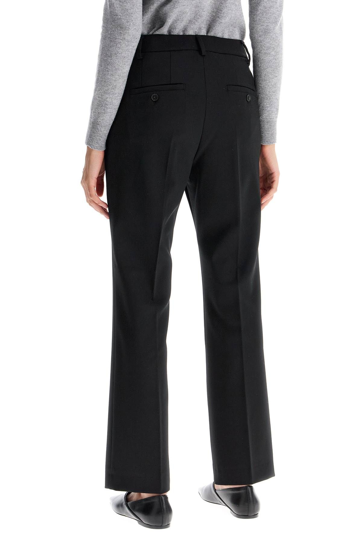 Shop Weekend Max Mara Pantaloni In Lana Stretch In Black