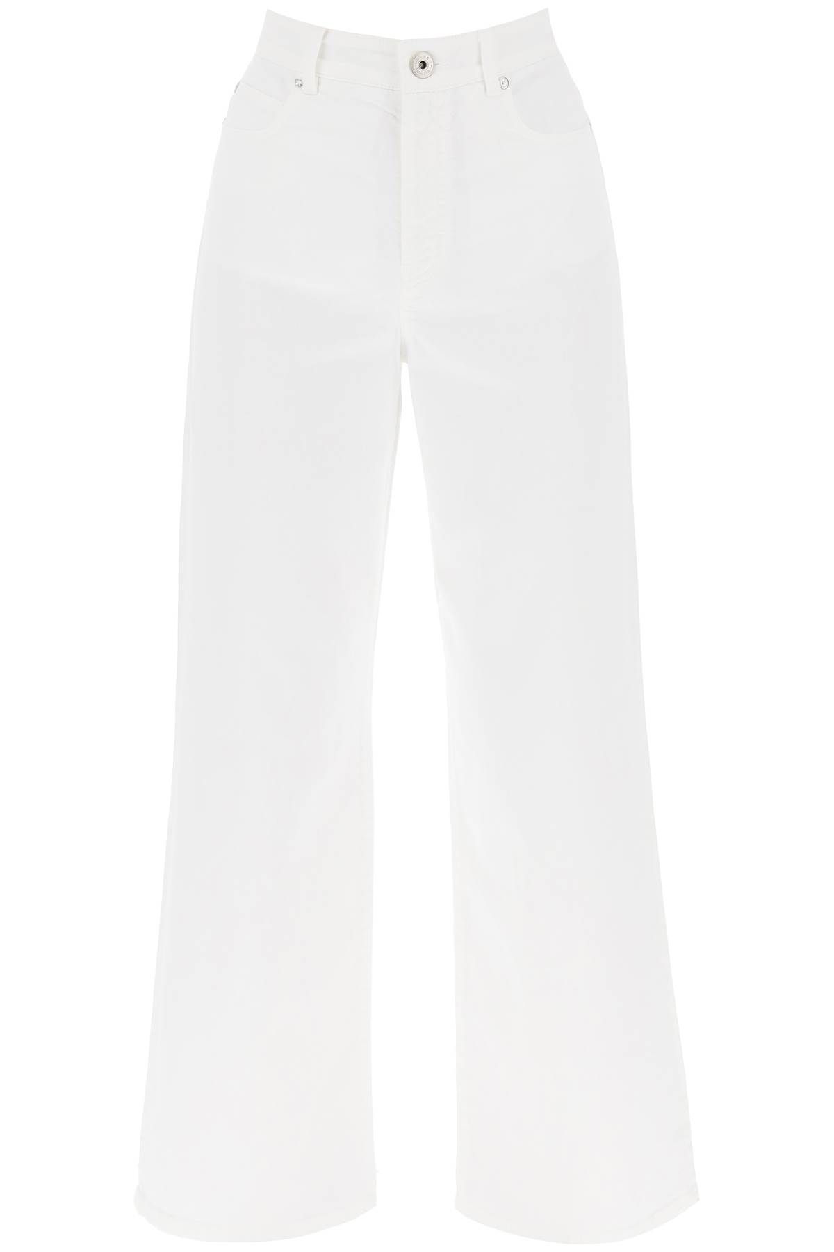 Weekend Max Mara Cotton Cropped Pants In White
