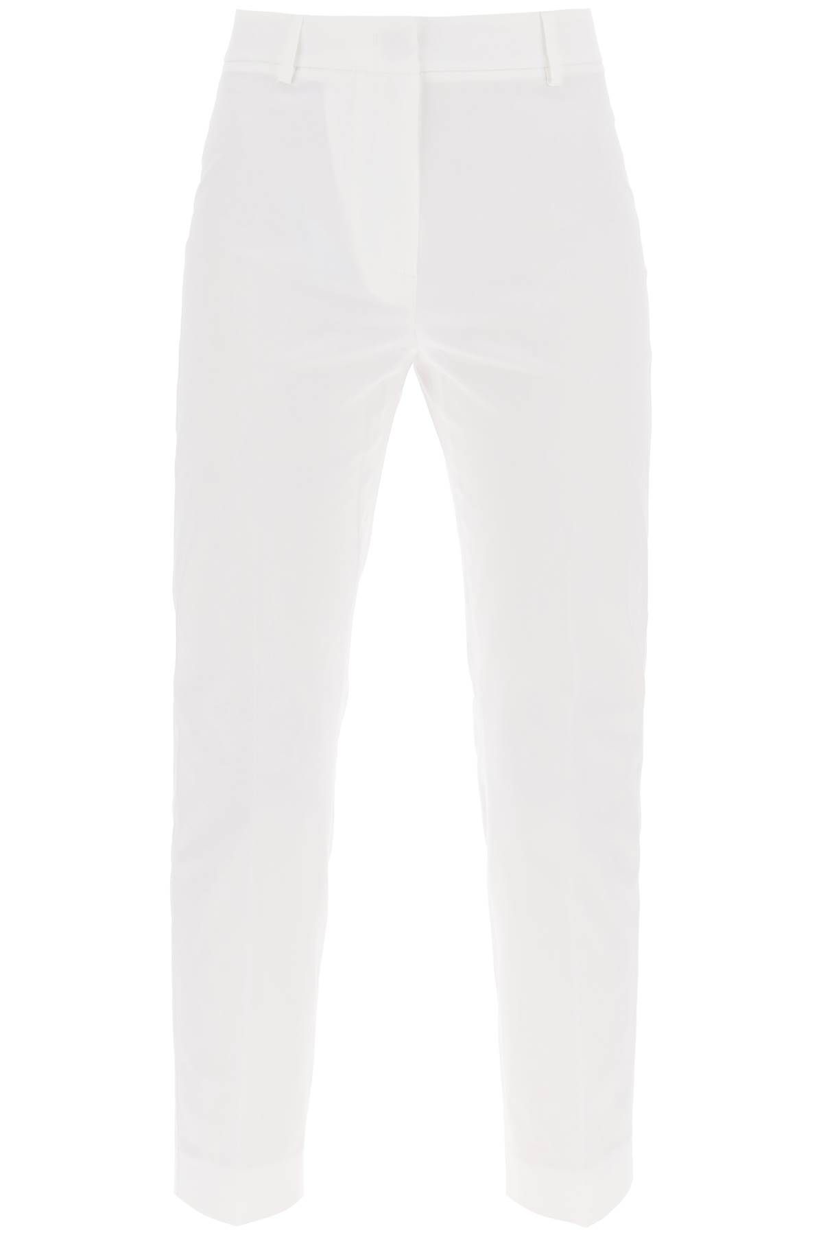 Weekend Max Mara 'cecil' Stretch Cotton Cigarette Pants In White