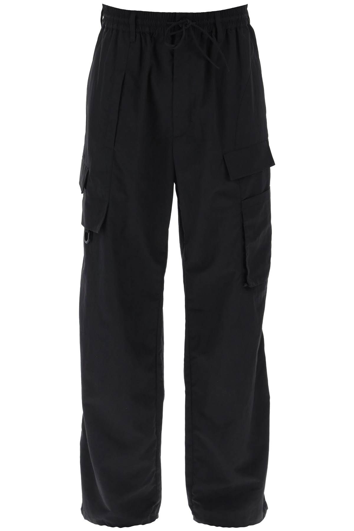 Shop Y-3 Crinkle Nylon Pants In Black