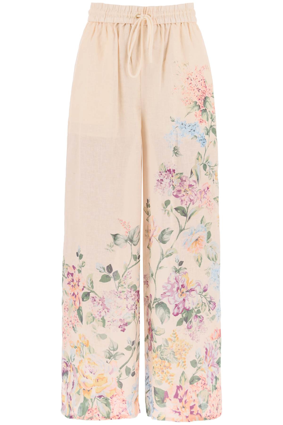 Shop Zimmermann Linen Pants By Halliday In Pink