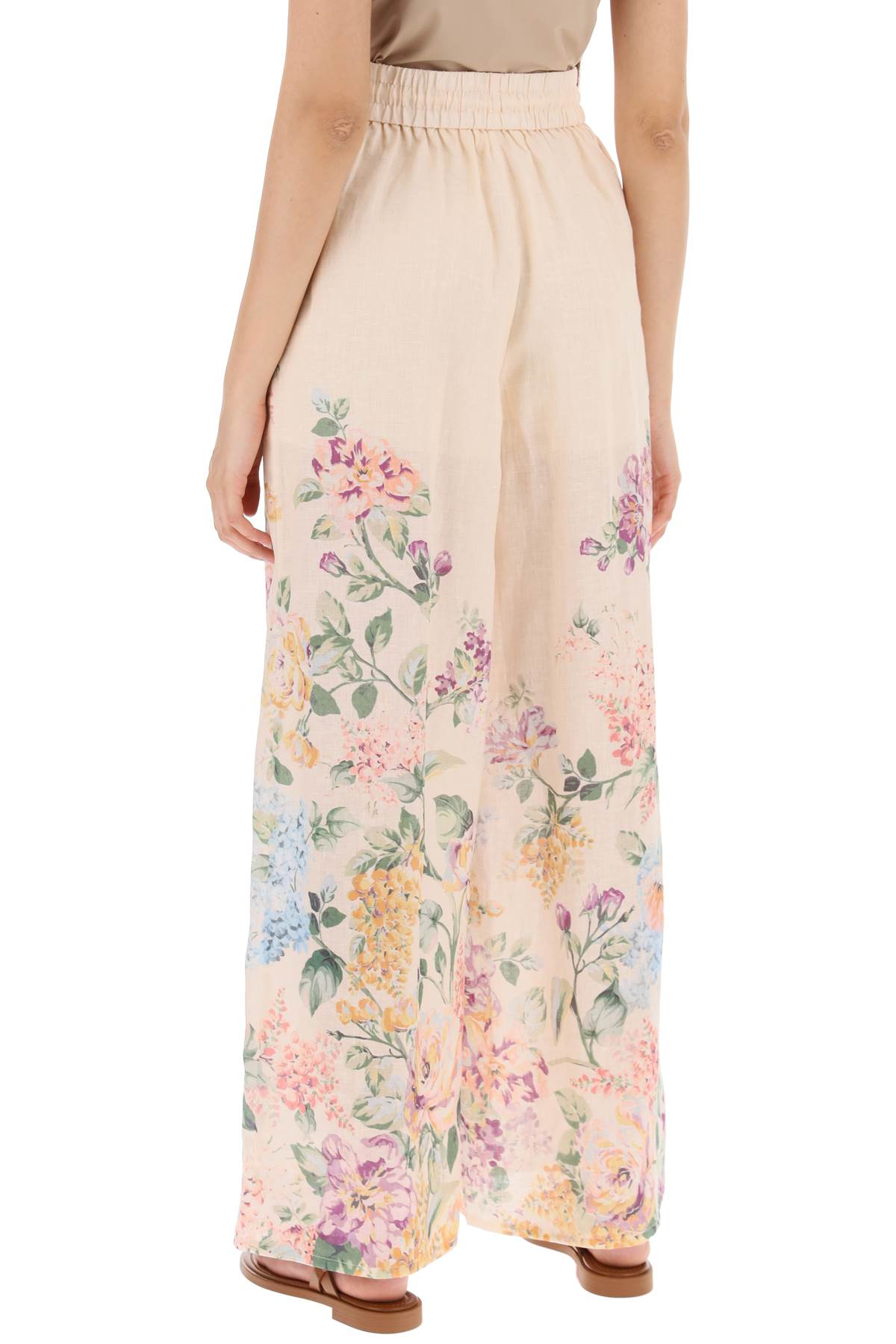 Shop Zimmermann Linen Pants By Halliday In Pink